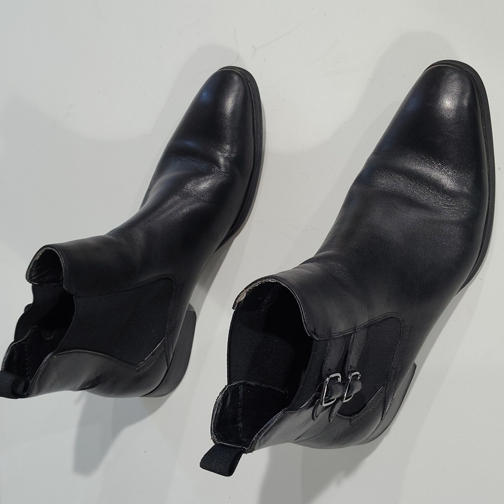 Alfani Men's Black Leather Ankle Boots Size 11M